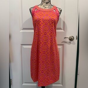 Gretchen Scott Designs Isocles Rio Gio Pink and Orange Mini Dress